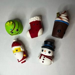 Christmas Squishies 5 Piece Bundle